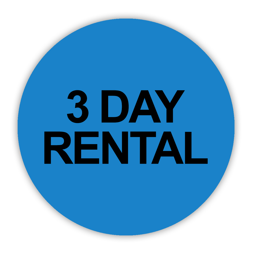 3 Day Rental VHS Stickers - 24 Pack