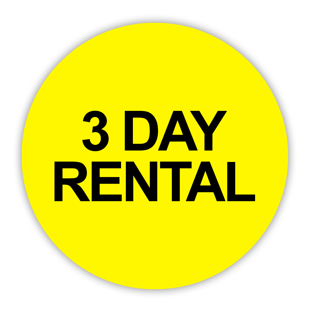 3 Day Rental VHS Stickers - 24 Pack