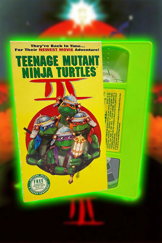 Teenage Mutant Ninja Turtles III GREEN VHS (1993)