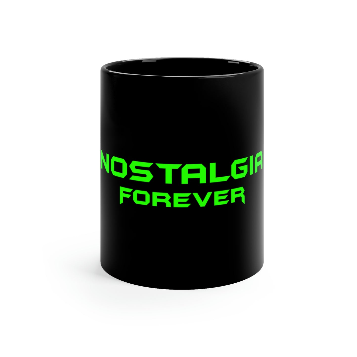 Nostalgia Forever Coffee Mug Green Logo