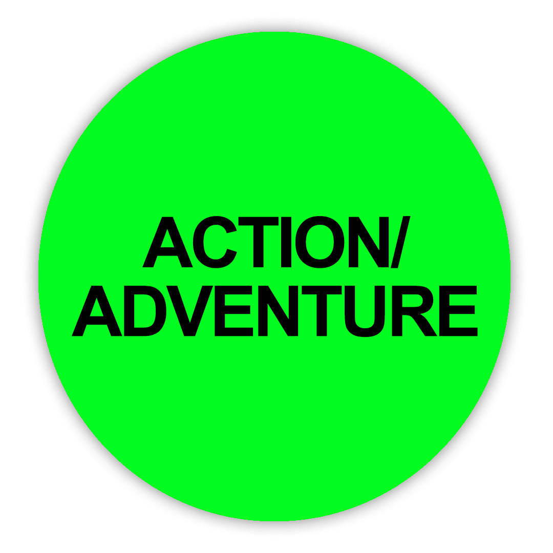 Action/Adventure VHS Stickers - 24 Pack