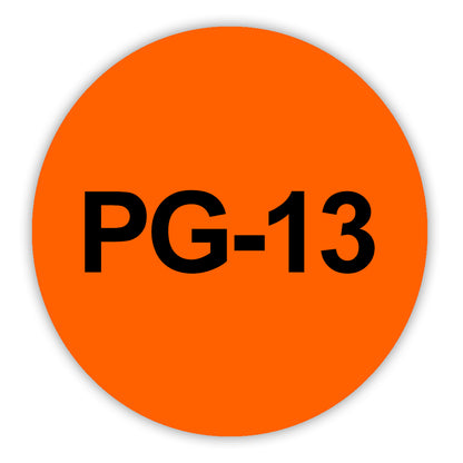 PG-13 Rating VHS Stickers - 24 Pack