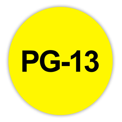 PG-13 Rating VHS Stickers - 24 Pack